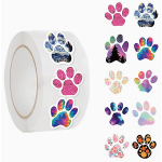 Paw Print Stickers - Colourful